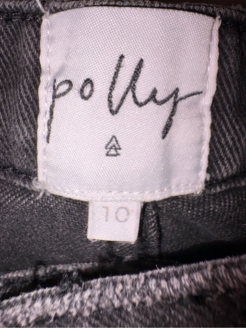 Polly Size 10 Distressed Black High-Waist Skinny Jeans - Picture 3 of 3